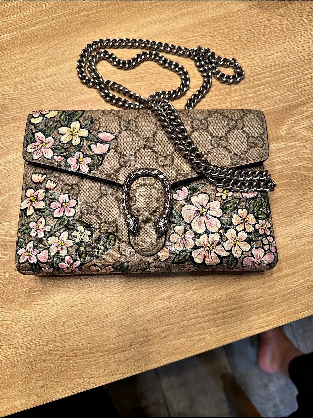 Gucci Dionysus Floral Shoulder Bag Brown & Pink